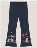 Christmas Scene Flared Leggings (3-13 Yrs)