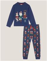 Jersey Christmas Nutcracker Applique Pyjamas (2-10 Yrs)