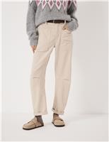 Cord Barrel Leg Ankle Grazer Trousers