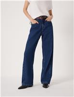 Mid Rise Straight Leg Jeans