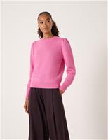 Alpaca Wool Blend Gathered Shoulder Jumper