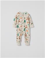 Cotton Rich Forest Animals Sleepsuit (0-4 Yrs)
