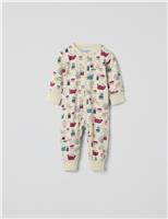 Cotton Rich Cat Sleepsuit (0-4 Yrs)