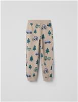 Pure Cotton Tree Vehicle Joggers (1-7 Yrs)