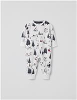 Cotton Rich Winter Moomin Print Sleepsuit (0-4 Yrs)