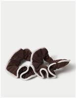 2 Pack Brown Mini Scrunchie Set