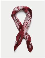 Printed Paisley Burgundy Scarf