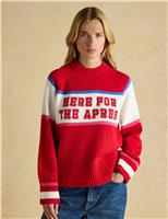 Slogan Crew Neck Jumper with Wool