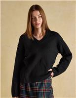 V-Neck Seam Detail Relaxed Jumper