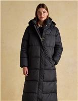Hooded Padded Quilted Longline Puffer Coat