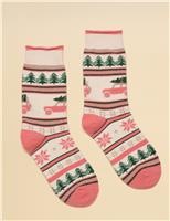 Fair Isle Ankle Socks QT