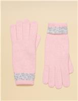 Colour Block Textured Gloves