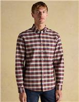 Regular Fit Pure Cotton Checked Oxford Shirt