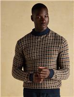 Wool Rich Checked High Neck Jumper