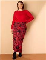 Floral Midaxi Slip Skirt