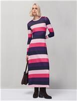 Jersey Striped Midaxi Column Dress