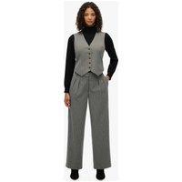Superdry & Co Pinstripe Elasticated Waist Wide Leg Trousers Grey