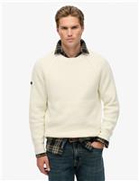 Textured Crew Neck Raglan Jumper