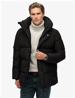 Superdry & Co Hooded Padded Puffer Jacket Brown