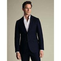 Charles Tyrwhitt Regular Fit Pure Wool Blazer Blue