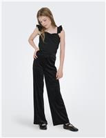Velvet Embellished Trousers (8-14 Yrs)