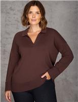 Polo Neck Longline Jumper with Cashmere
