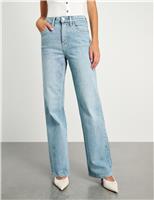 Mid Rise Wide Leg Jeans