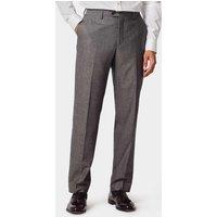 Hawes & Curtis Tailored Fit Pure Wool Herringbone Trousers Taupe