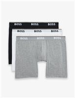 3 Pack Cotton Rich Long Boxer Briefs