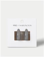 Embellished Gunmetal Dome Earrings