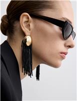 18ct Gold Plated Dome Tassel Earrings