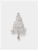 Rhinestone Tree Brooch