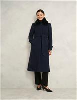 Wool Rich Collared Trench Coat with Cashmere