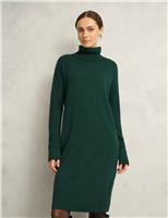 Merino Wool Rich Roll Neck Jumper Dress