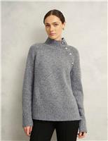 Funnel Neck Jumper With Wool