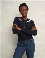 Wool Blend Embellished Cardigan