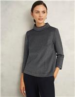 Cotton Rich Sparkly Roll Neck Top