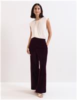 Velvet Wide Leg Trousers