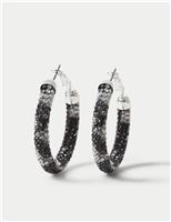 Zebra Embellished Hoop Earrings