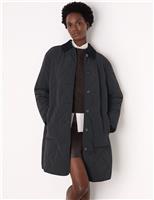 Cord Collar Relaxed Quilted Coat