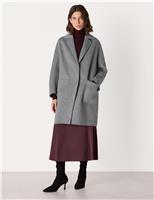 Wool Rich Relaxed Single Breasted Overcoat