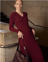 Cotton Rich Cable Knit Midi Jumper Dress