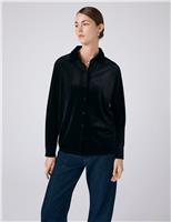 Velvet Button Through Shirt
