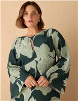 Floral Tie Front Midi Dress