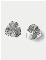 Flower Embellished Stud Earrings