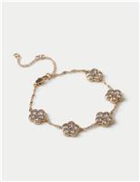 Cubic Zirconia Flower Bracelet