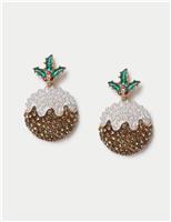 Rhinestone Pud Earrings