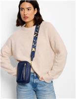 Katie Loxton Personalised Faux Leather Cross Body Bag Dark Navy