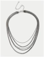 Rhinestone Multirow Necklace