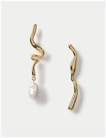 18k Gold Plated Mismatched Earrings